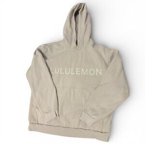 Lululemon Steady State Graphic Hoodie Women’s L Pullover Fleece Logo Off White